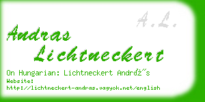 andras lichtneckert business card